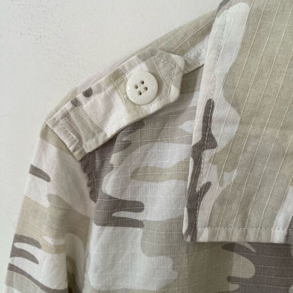 Anthropologie Sanctuary NWOT Neutral Camouflage Military Style Shacket Jacket - Picture 8 of 9